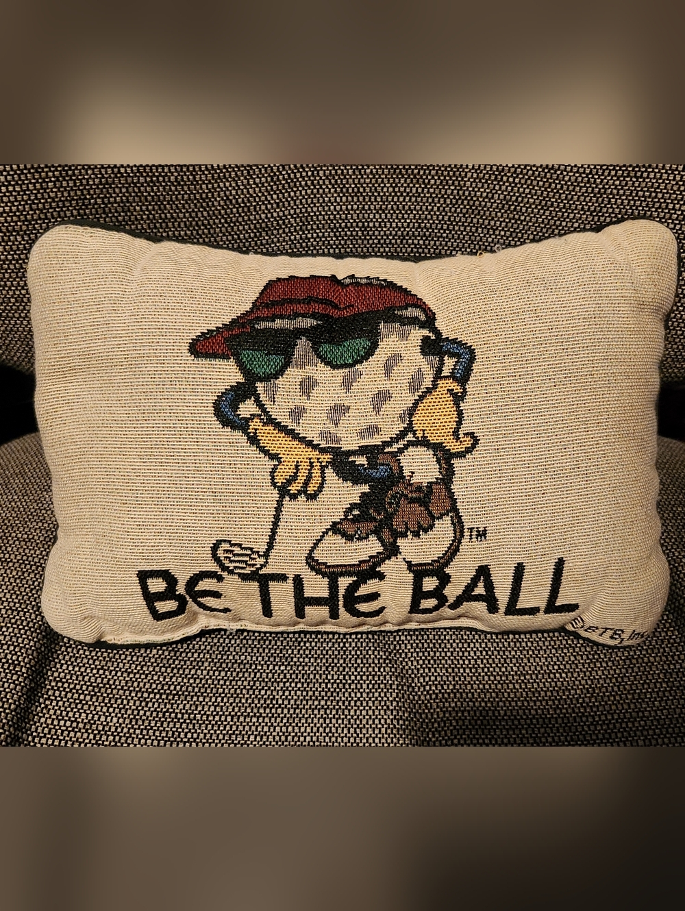 Be The Ball / You Da Man Double Sided Tapestry Throw Pillow 11"×7